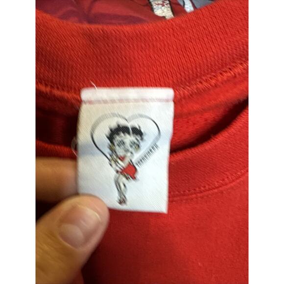 Vintage Christmas Betty Boop “ Be Naughty” Crewneck Size Large - Picture 3 of 5